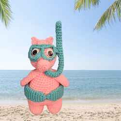 Snorkeling Pig Amigurumi