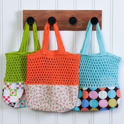 Upcycle Crochet/Sew Market Tote