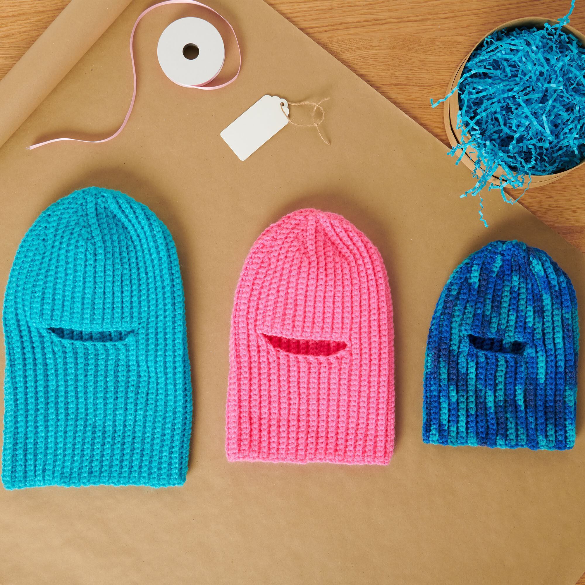 Crochet Patterns Galore - Ribbed Balaclavas for All