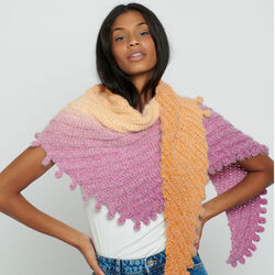 Bias Bobbles Shawl