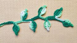 Easy Crochet Leaf Branch