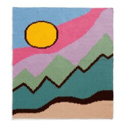 Sunshine Summit Intarsia Blanket