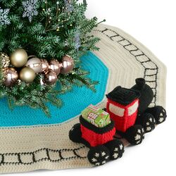 Train Track Tree Skirt Set