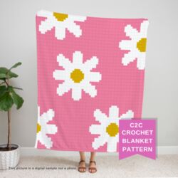 C2C Daisy Crochet Blanket