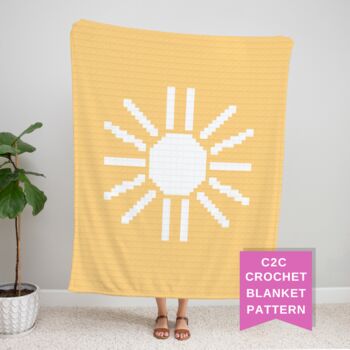C2C Sunshine Crochet Blanket