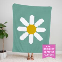 C2C Large Daisy Blanket