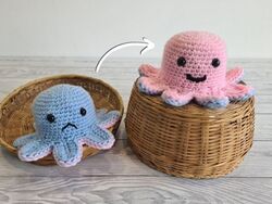 Crochet Reversible Octopus Free Pattern (No Sewing)