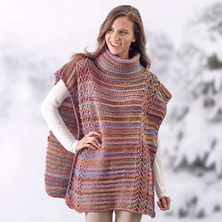 Cabled Poncho