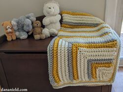 Modern Mitered Baby Blanket