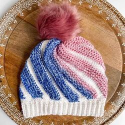 Tunisian Swirl Hat