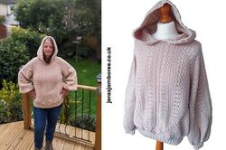 Moon Shimmer Hexagon Sweater with Hood