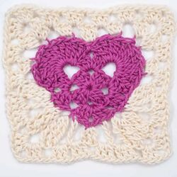 How To Crochet A Heart Granny Square