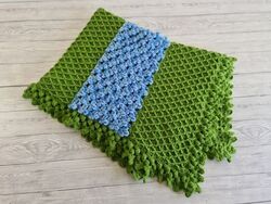 Trellis Flowers Baby Blanket