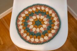 Granny Circle Crochet Chair Pad