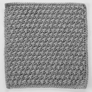 Raised Crochet Treble Square for Checkerboard Textures Throw