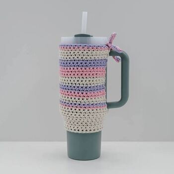 Striped Crochet Stanley Quencher Cozy