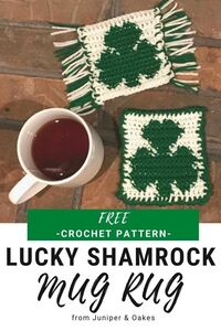 Lucky Shamrock Mug Rug Coaster