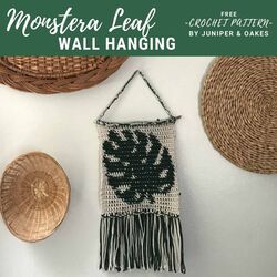 Monstera Leaf Tapestry Wall Hanging