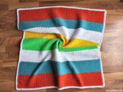 Striped Suzette Stitch Baby Blanket