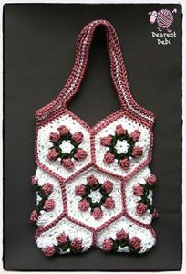 Flower Bud Granny Hexagon Hand Bag