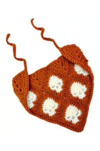 Skull Granny Square Bandana