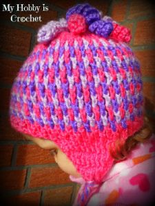 Crochet Earflap Hat Gum Drops 