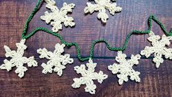 Crystal SnowSnowflake Garland