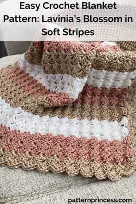 Easy Blanket: Lavinia’s Blossom in Soft Stripes