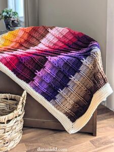 Jacob’s Colorful Cables Baby Blanket