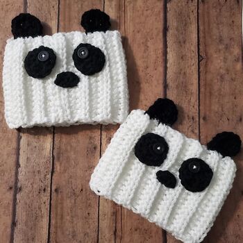Peek a Boo Panda Boot Cuffs