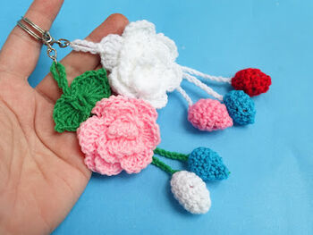 Rose Flower Keychain