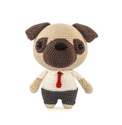 Mr. Pug Amigurumi dog