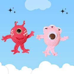 Pink Monster Keychain