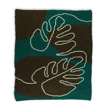 Modern Monstera Blanket