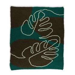 Modern Monstera Blanket
