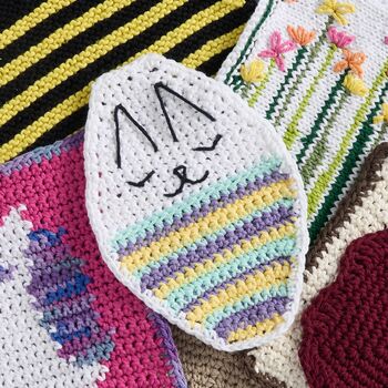 Egg-cellent Bunny Dishcloth