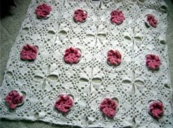 Flowers in the Snow Afghan