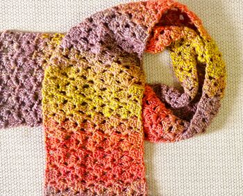 Easy Autumn Rich Crochet Scarf