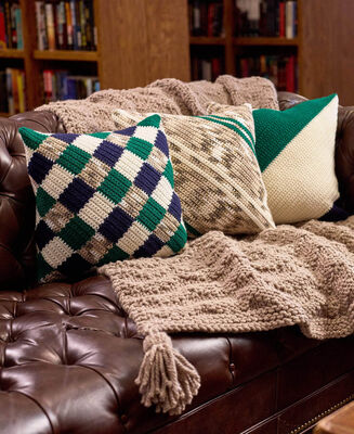 Plaid Pages Pillow Trio