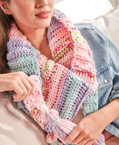 Floral Strands Sideways Scarf