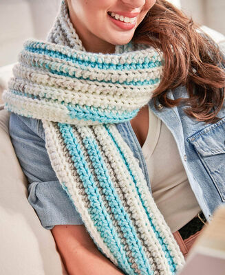 Ribbed Bluebell Scarf