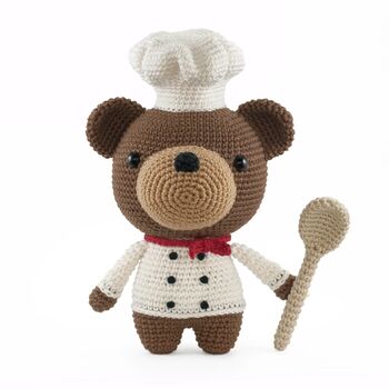 Björn the Cooking Bear Chef Amigurumi