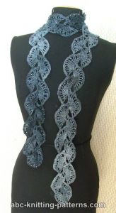 Elegant Ribbon Lace Scarf with Beads