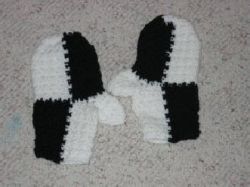 Black and White Mittens