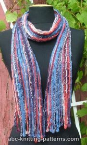 Chain Scarf with Crochet Fringe