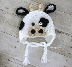 Crochet Cow Hat