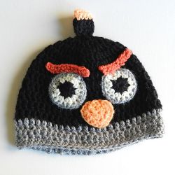 Child's Black Angry Birds Hat 