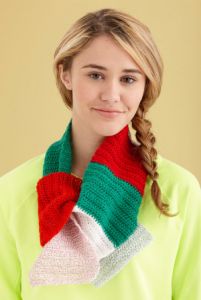 Crochet Color Block Scarf