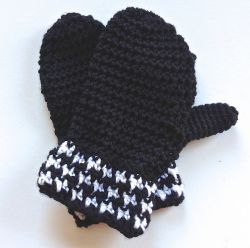 Houndstooth Mittens Fingerless Goves