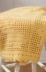 Filet Crochet Bunny Blanket